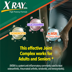 X Ray Dol Glucosamine Chondroitin + MSM Over-the-Counter Joint Tablets , 50 Count