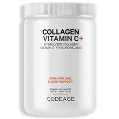 Codeage Collagen Peptides Powder, Type 1 & 3 Grass-Fed Bovine, Vitamin C