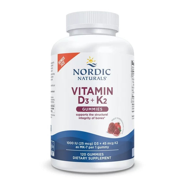 Gummy Vitamins Nordic Naturals Vitamin D3 + K2 Gummies. It is a dietary supplement that contains vitamin D3 and vitamin K2.