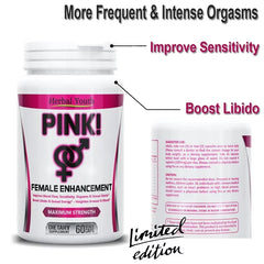 PINK Female Sensual Enhancement Supplement Max Strength 60 Capsules