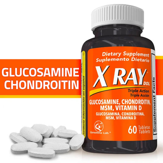 X Ray Triple Action Joint Health Supplement, Glucosamine Chondroitin, MSM, Vitamin D, 60 CT