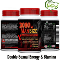 Durbalife Mansize 3000 Male Supplements Multi Maca & Tribulus Formula Up to 3000mg