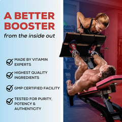 Grow Vitamin Testosterone Booster for Men - Men's Test Boost Supplement for Energy, Stamina, Endurance - Natural Male Enhancement Pills with Saw Palmetto - USA-Made, Non-GMO Supplements - 90 Capsules